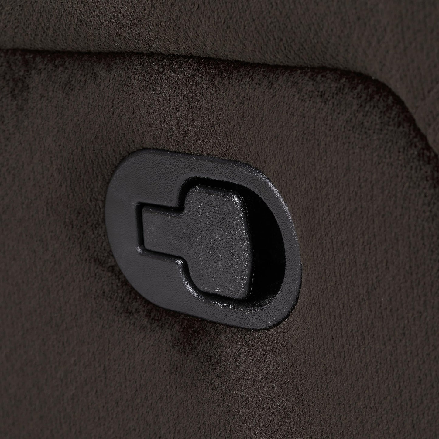 Oversized Recliner Chair, Glider Recliner Nursery Chair, Manual Recliner Chairs for Adults, Brown Fabric Recliner Sofa with Retractable Footrest & Tufted Design, Large Recliner Chair for Bedroom