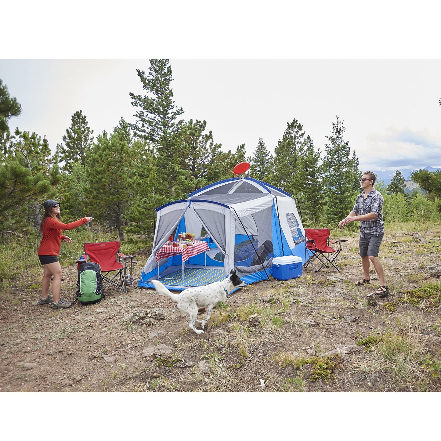 Wenzel 8 Person Klondike Tent, Blue