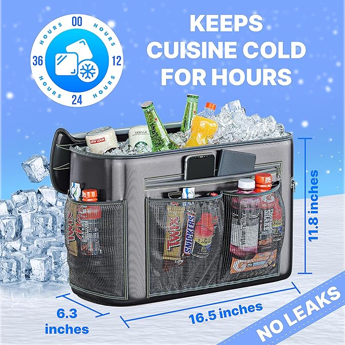 Skywin Kayak Cooler Behind Seat, Waterproof Cooler for Kayaking, Compatible with Lawn Chair Style Seats, Stores Drinks and Keeps Them Cool All Day