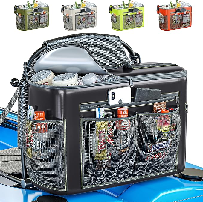 Skywin Kayak Cooler Behind Seat, Waterproof Cooler for Kayaking, Compatible with Lawn Chair Style Seats, Stores Drinks and Keeps Them Cool All Day