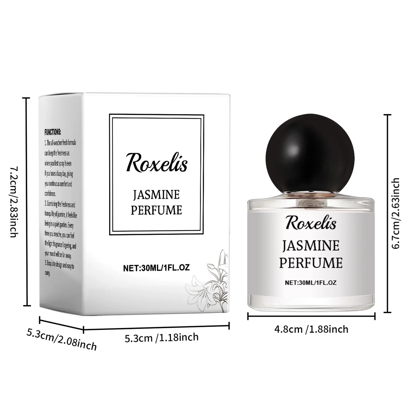 Roxelis 30ml Jasmine Perfume for Unisex