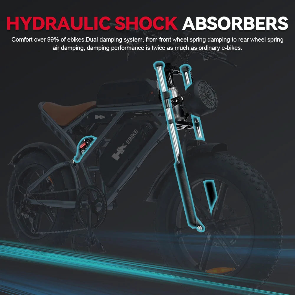 HX Q20PRO 2000W Fat Tire Electric Bike