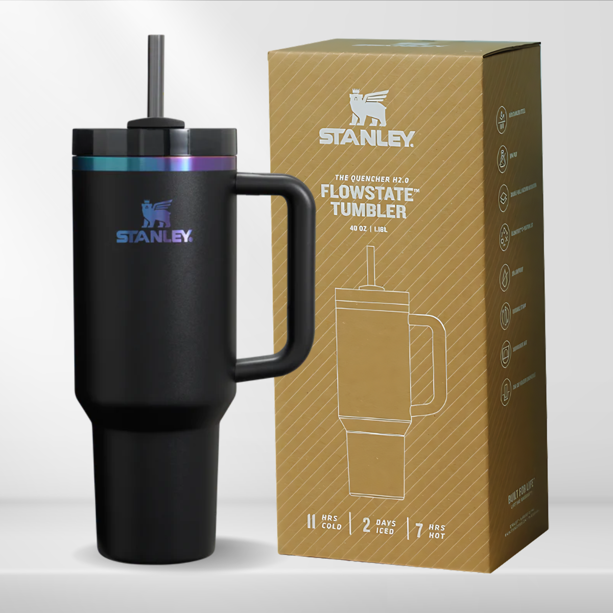 Black Chroma Stanley 40 oz Tumbler Cup