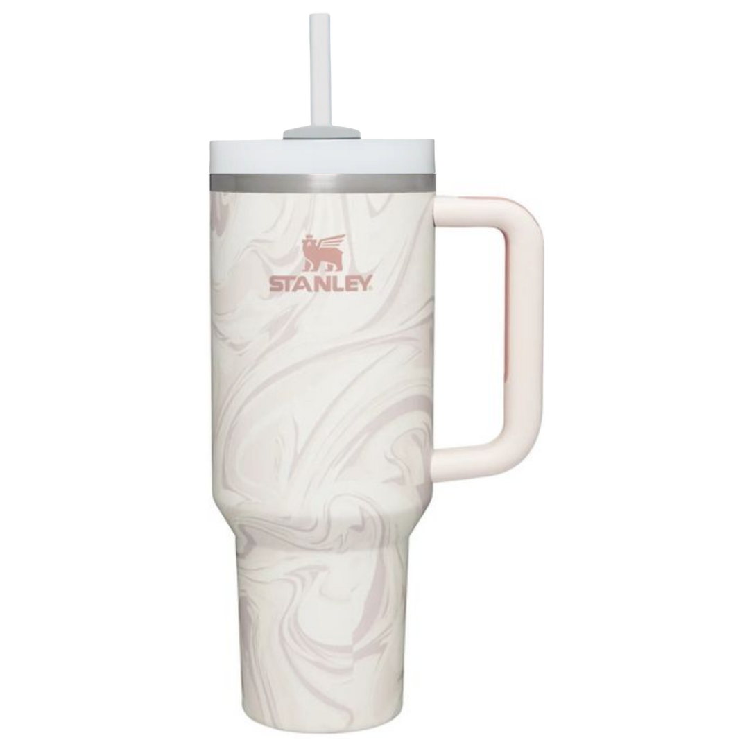 White Stanley 40 oz Tumbler Cup