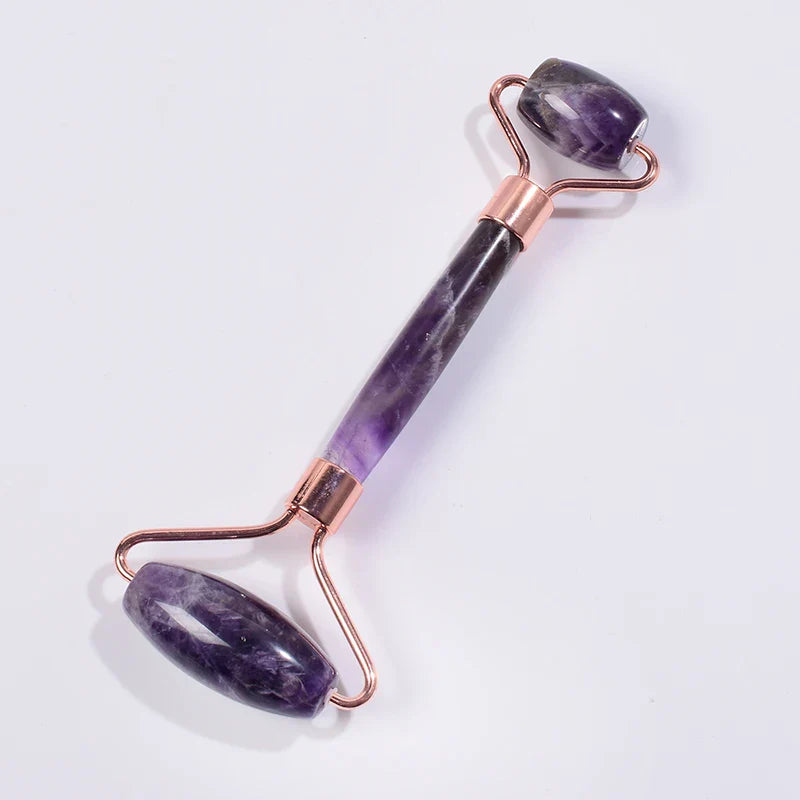 Amethyst Sawtooth Face Jade Roller