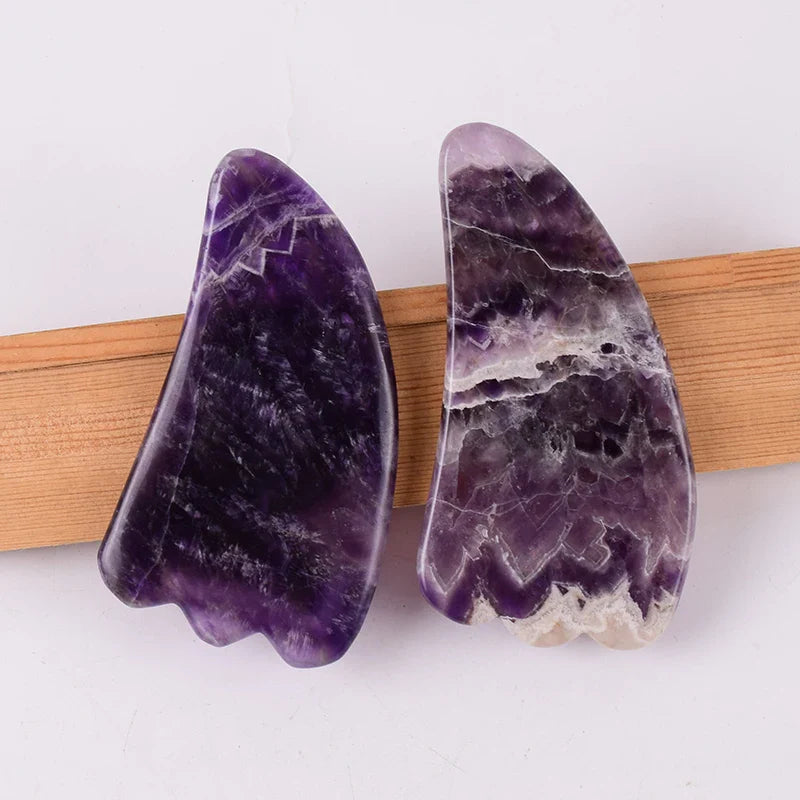 Amethyst Sawtooth Face Jade Roller