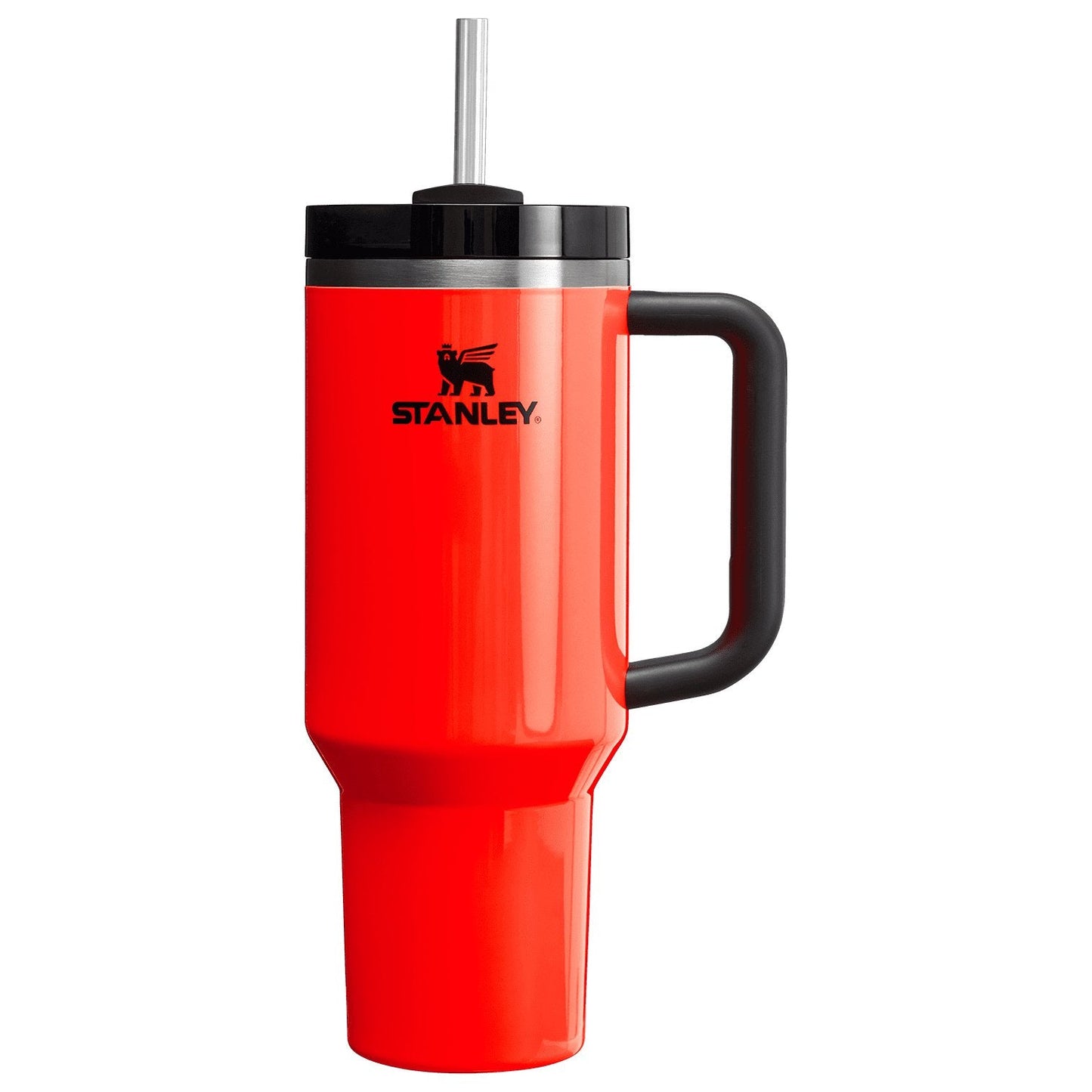 Stanley Cup 40oz with handle Stainless Steel Vacuum Insulated Tumbler Stanley Dupes Copo Termico Stanley ( Neon Orange )