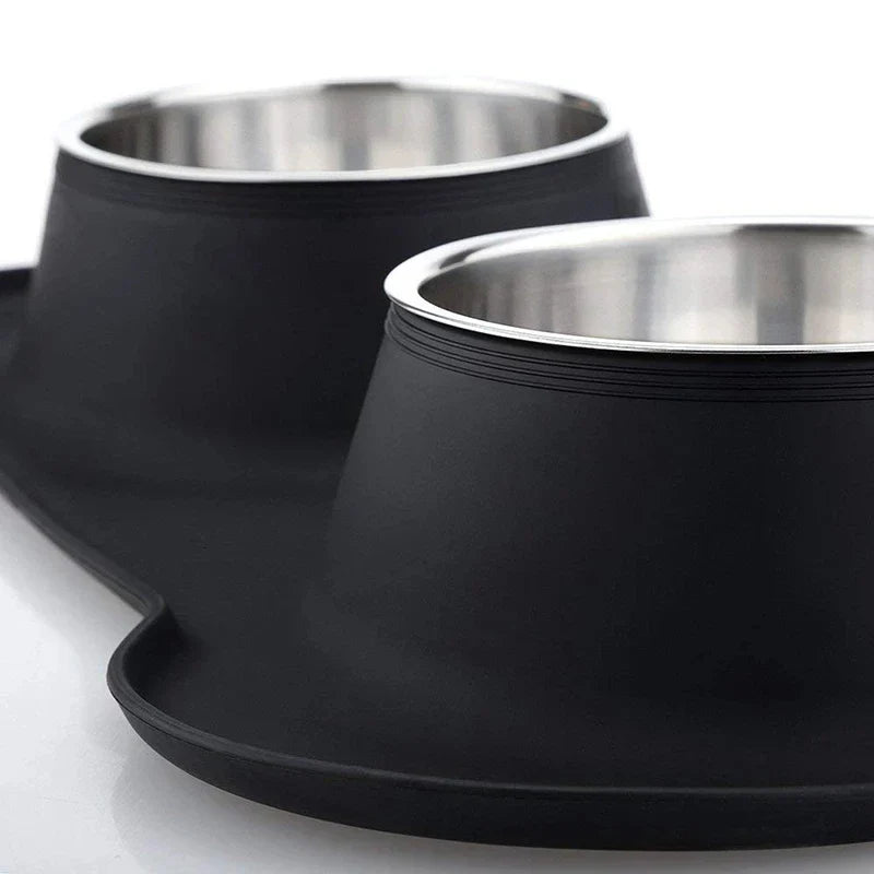 Anti-Slip Double Dog Bowl Set