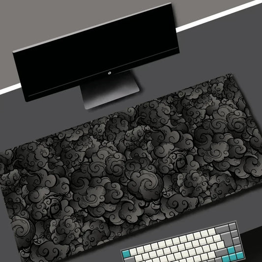 Kawaii Japanese Clouds Large Mousepad