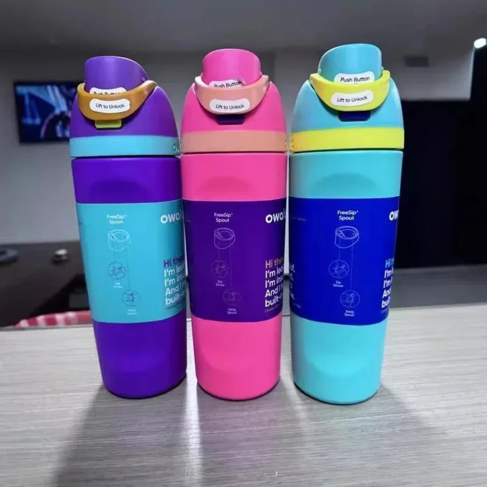 Owala Free Sip Water Bottle Bow KT Pink