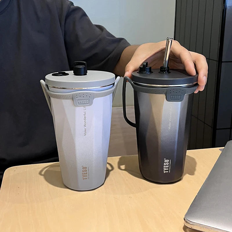 Tyeso Gradient Thermos Cup With Straw