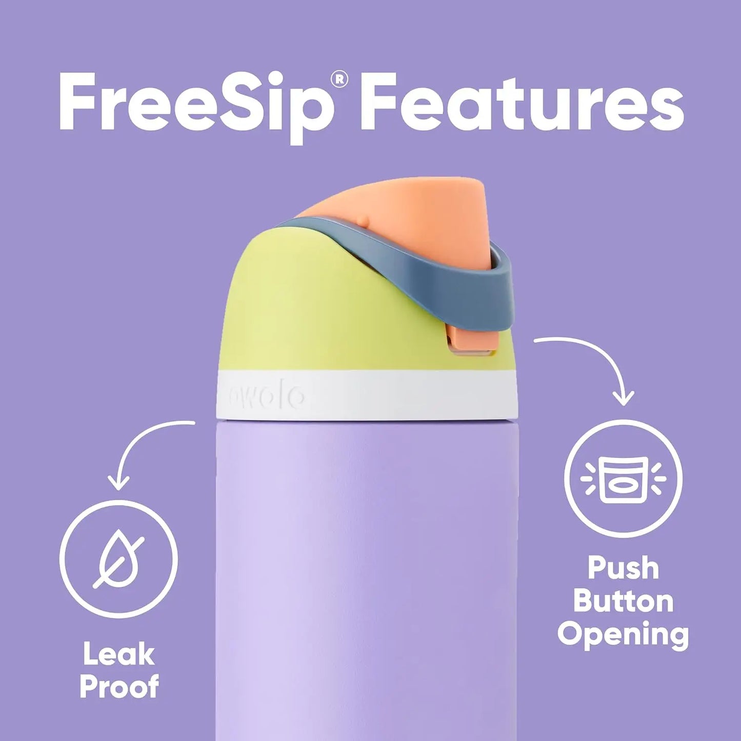 Owala  Insulated Stainless Steel Free Sip Water Bottle - Purple