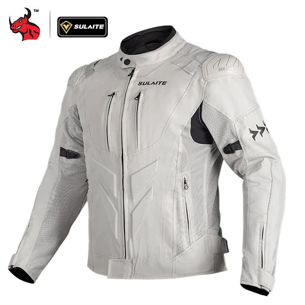 Motorcycle Jacket Pants Lightweight Anti-Fall Set Summer Breathable Mesh For Men Women Urban Bikers Riding Combo Jacket Suit