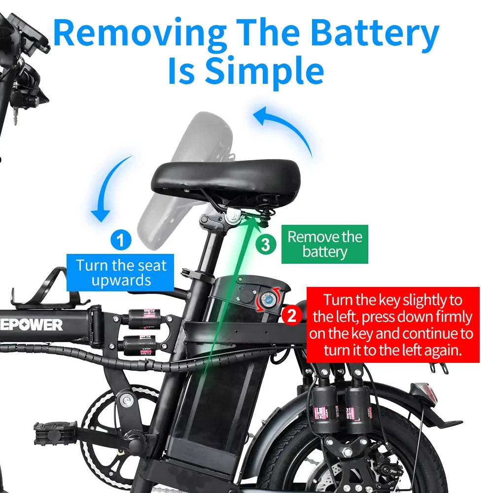 400W 14” Folding Electric Bike – 32KM/H