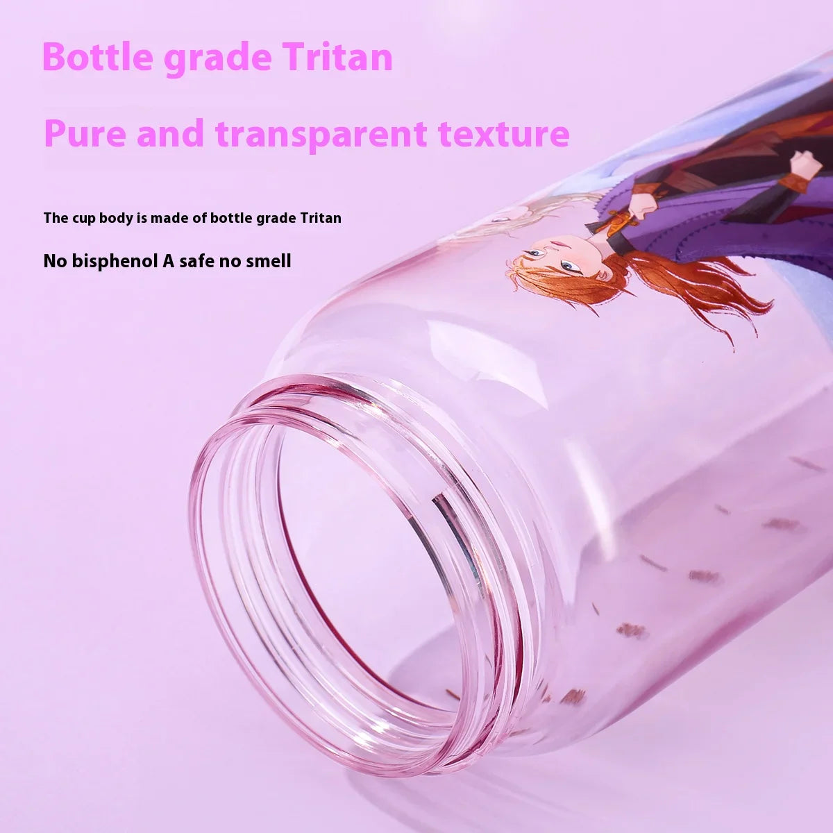 plastic water bottle with straw