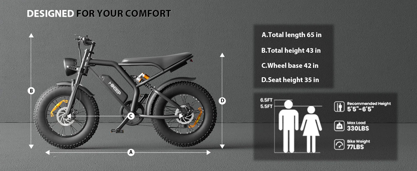 1000W 20" Fat Tire Electric Bike