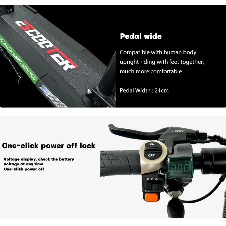 800W Adult Electric Scooter Long Range