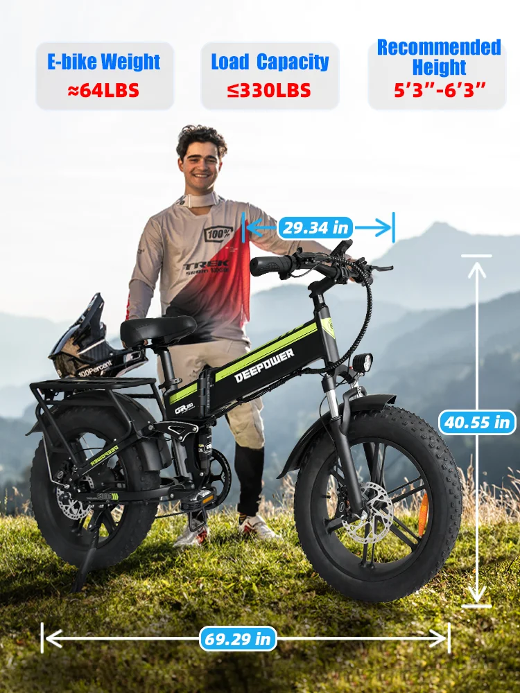 DEEPOWER 2000W Fat Tire Electric Bike