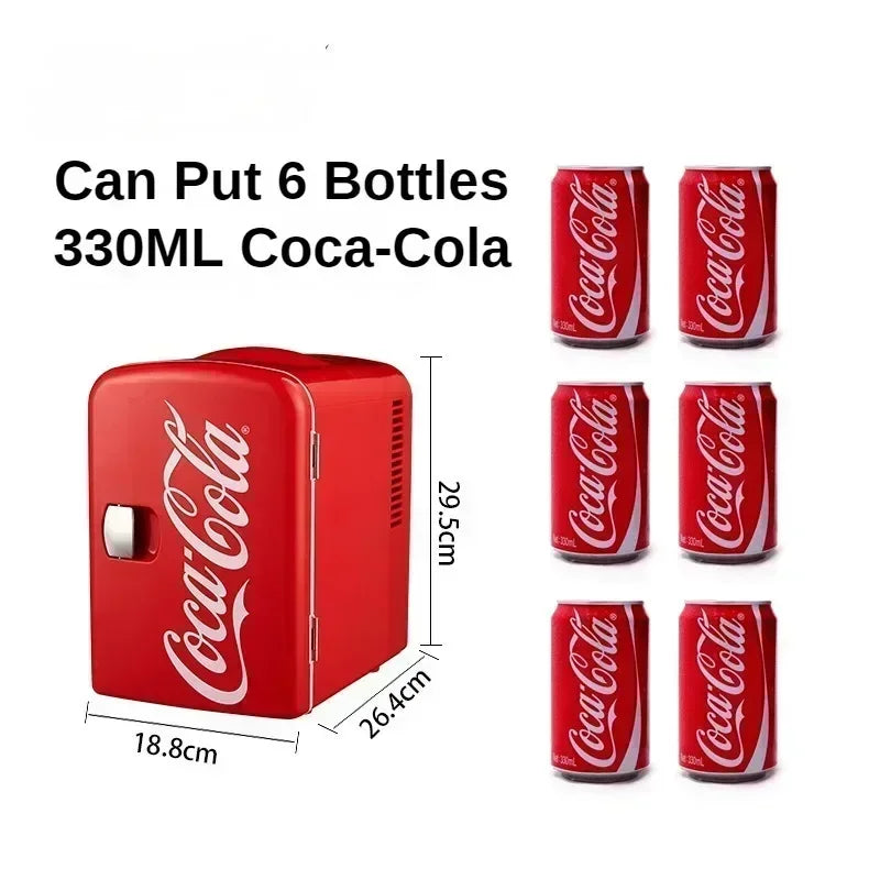 12V/220V Coca-Cola 4L Mini Refrigerator