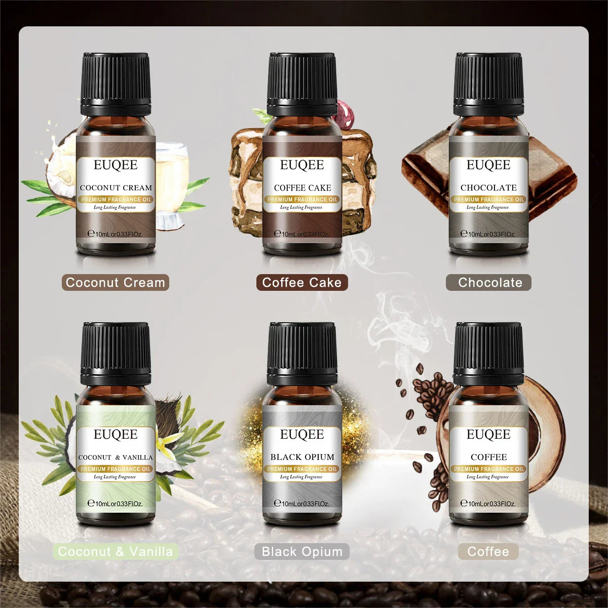 Unisex EUQEE 6pcs Fragrance Oil Gift Set