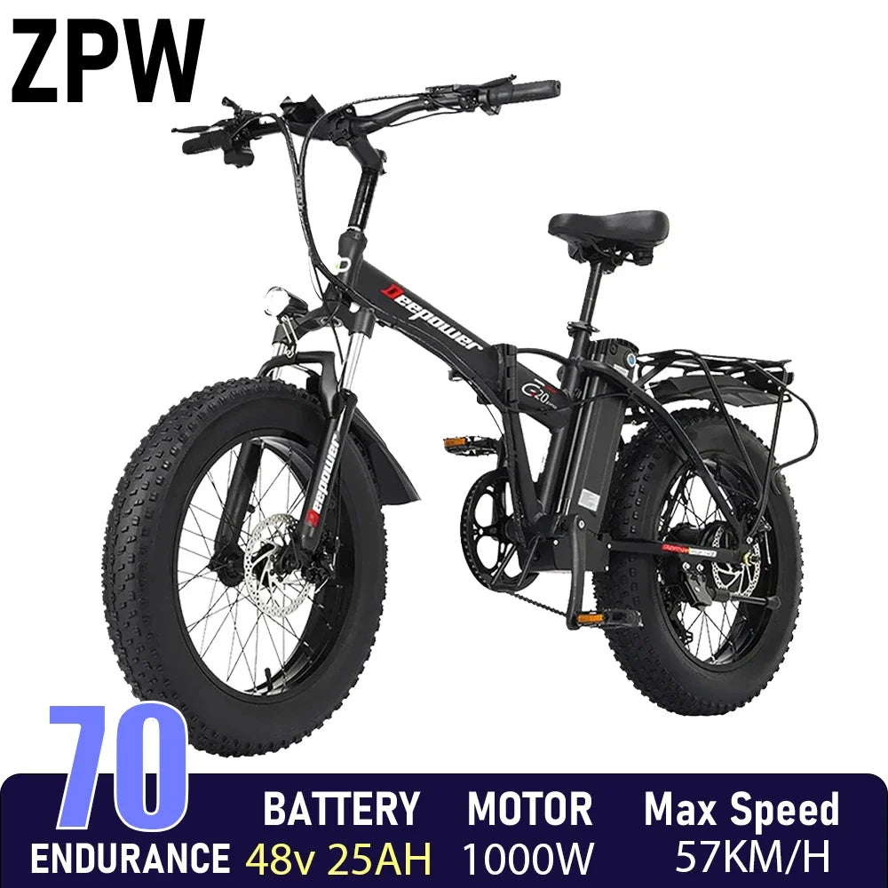 G20Pro 1000W Folding Fat Tire Ebike