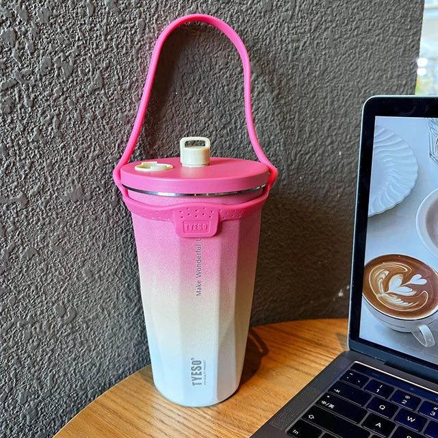 Tyeso Gradient Thermos Cup With Straw