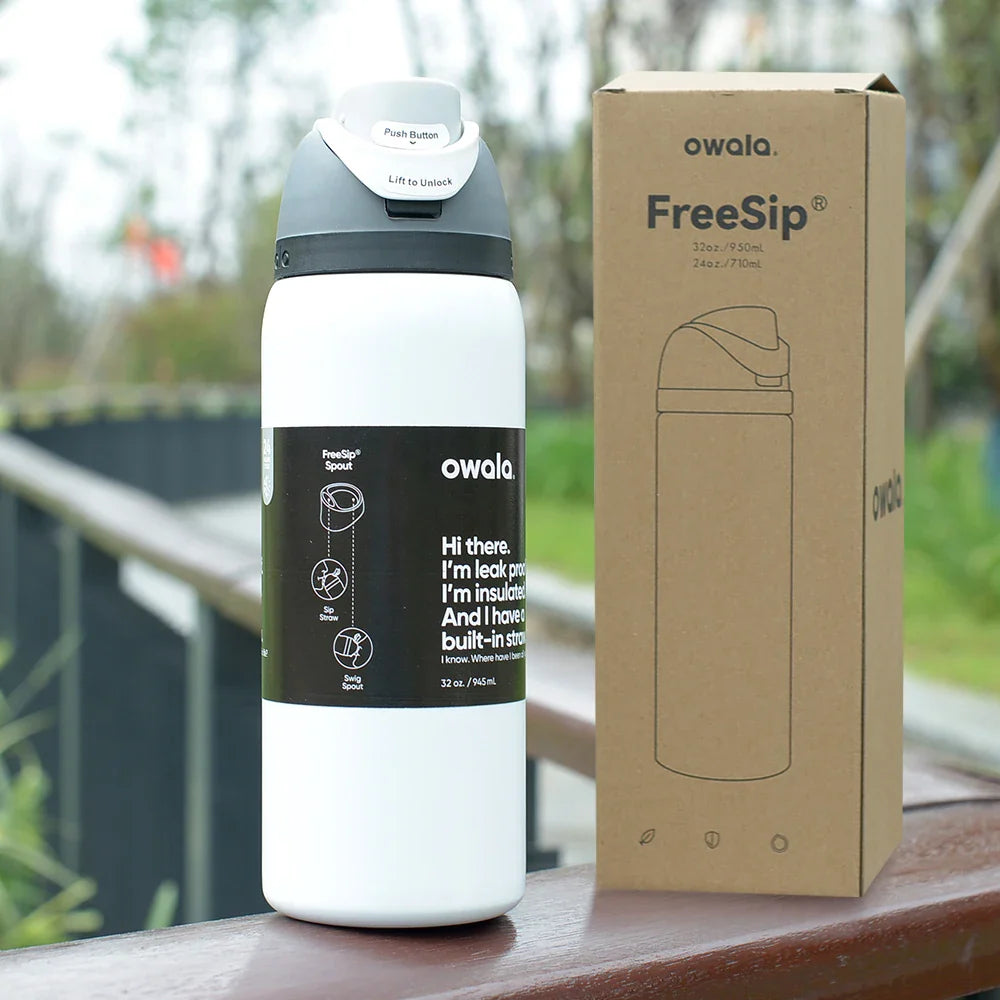 Owala Insulated Stainless Steel Free Sip Water Bottle light green