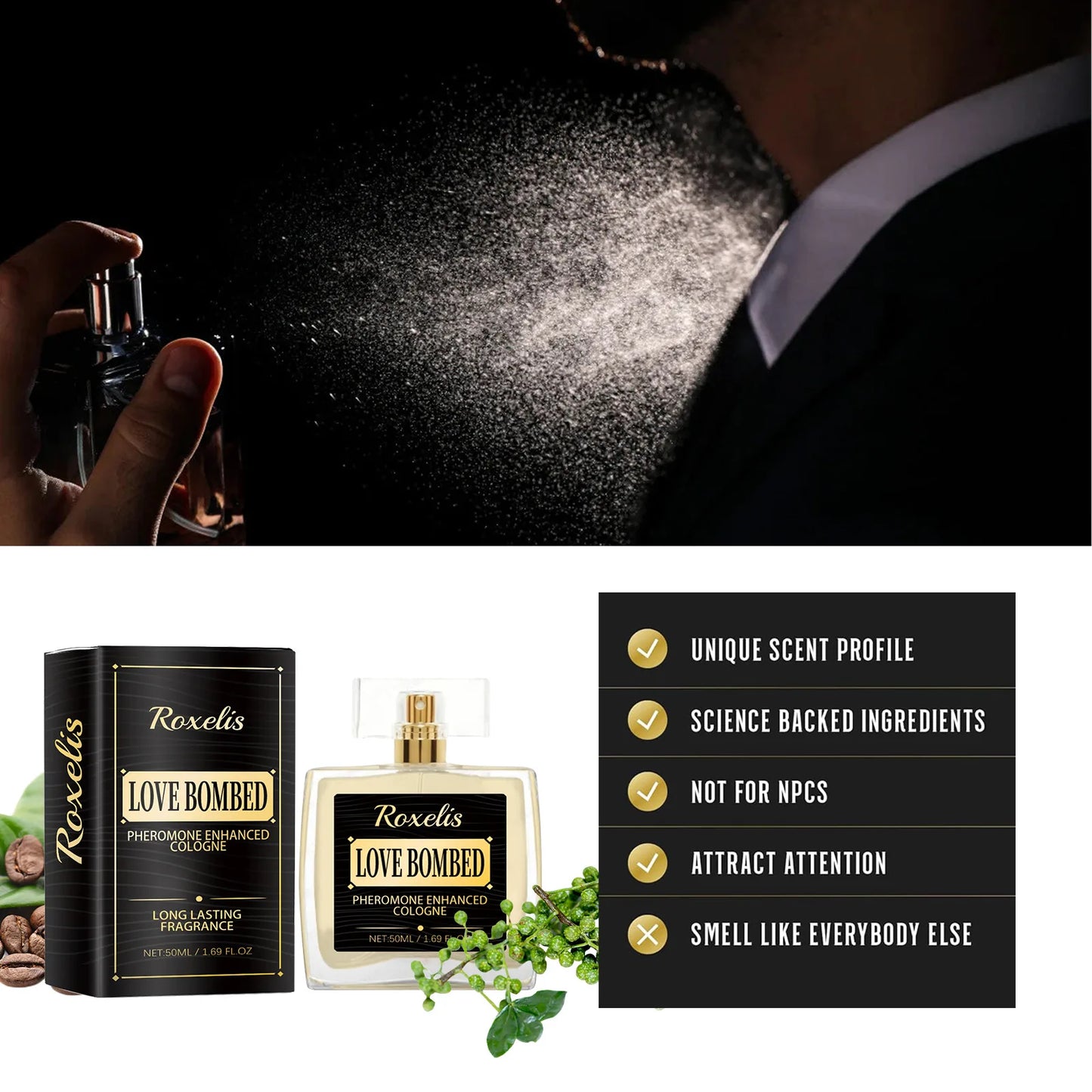 Roxelis Pheromone Enhanced Perfume for Unisex