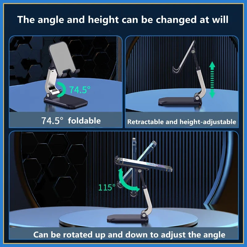 Foldable Metal Mobile Phone Desk Stand