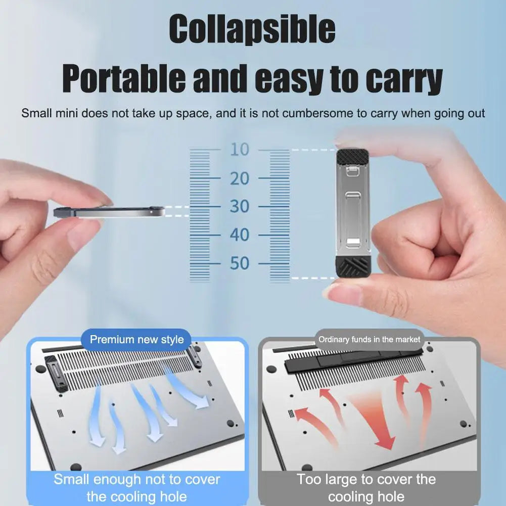 Aluminum Folding Laptop Stand with 3 Height Levels
