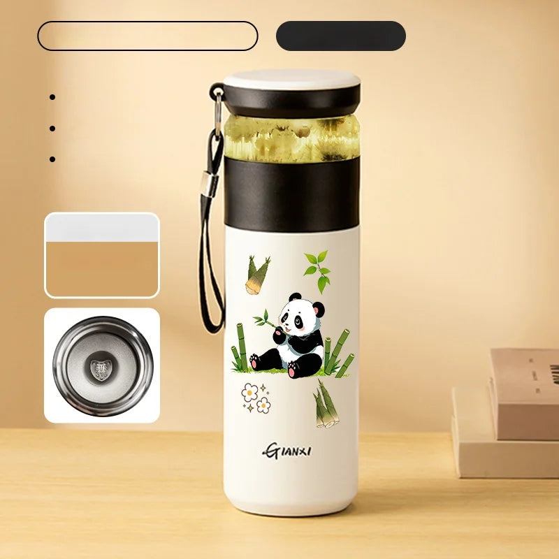 Stainless steel Panda Pattern Water Bottle