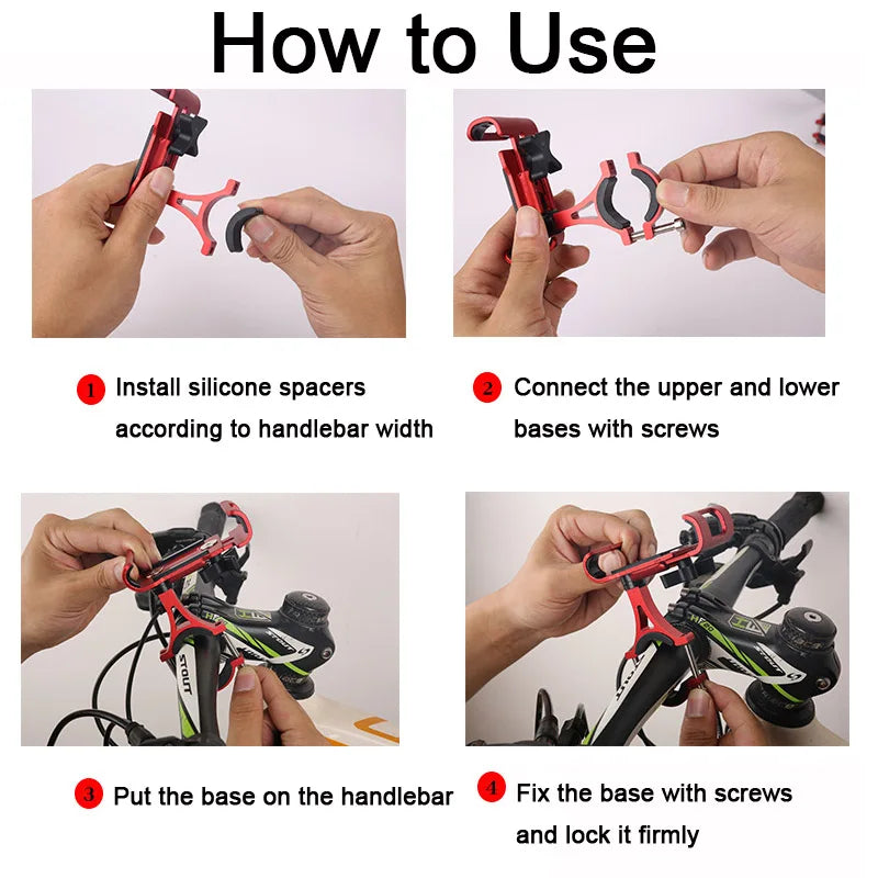 Aluminum Alloy Bicycle Phone Holder