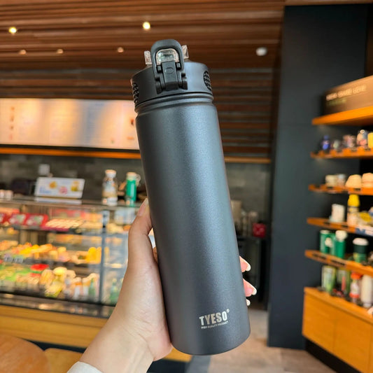 750 ML Stainless Steel Water Bottle with Straw