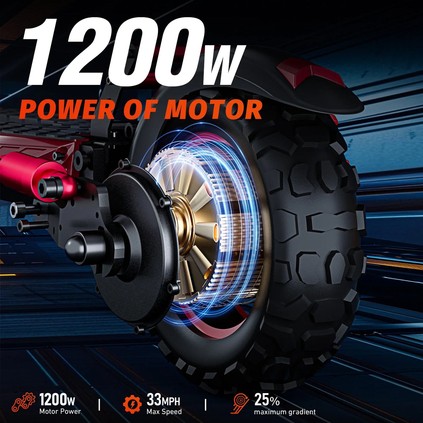 1200W Foldable Electric Scooter with Seat