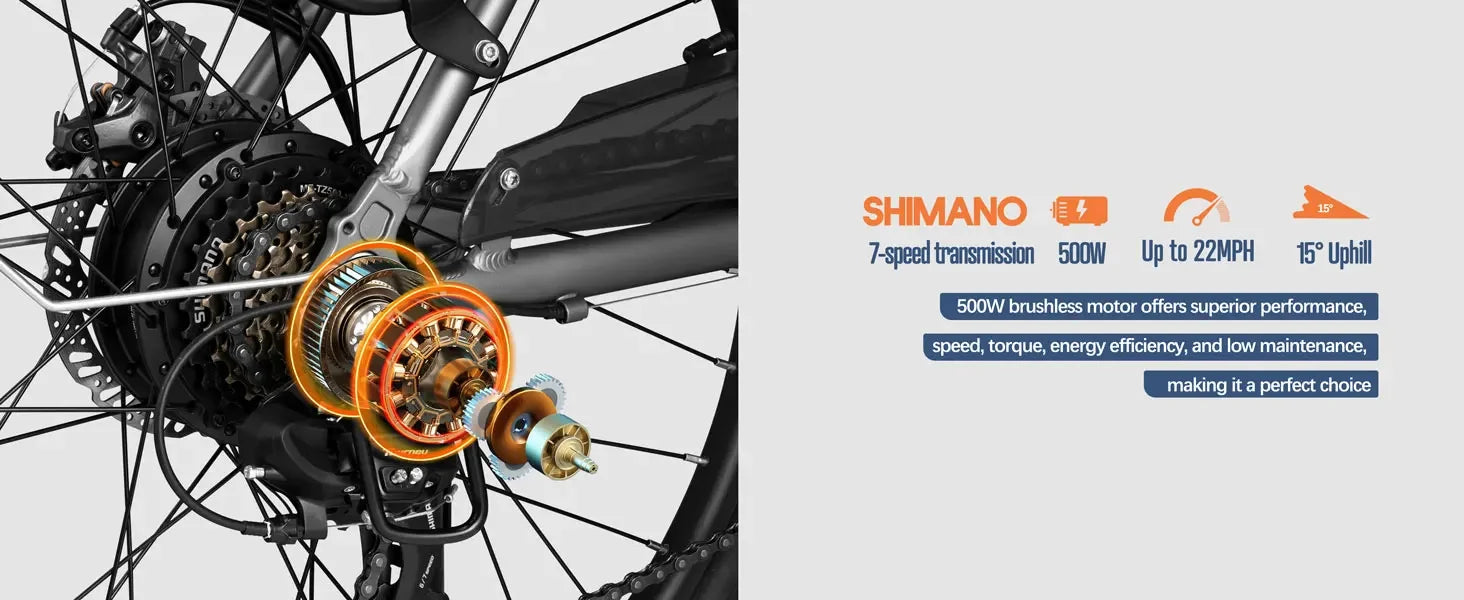 350W Electric Mountain Bike – 26” Tire