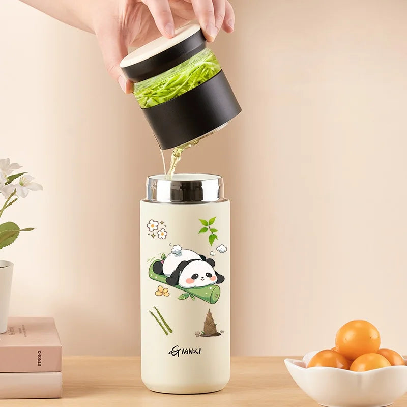 Stainless steel Panda Pattern Water Bottle