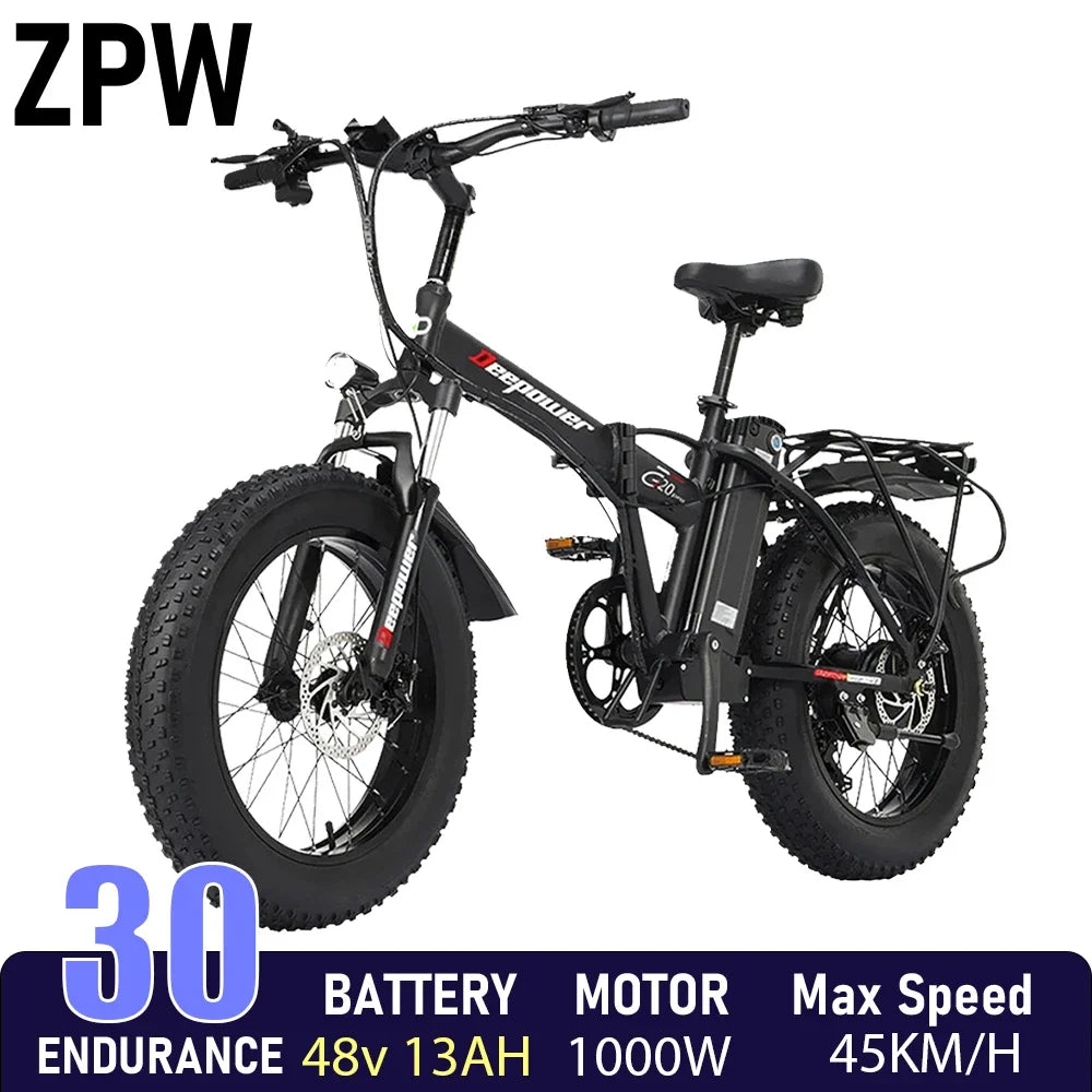 G20Pro 1000W Folding Fat Tire Ebike