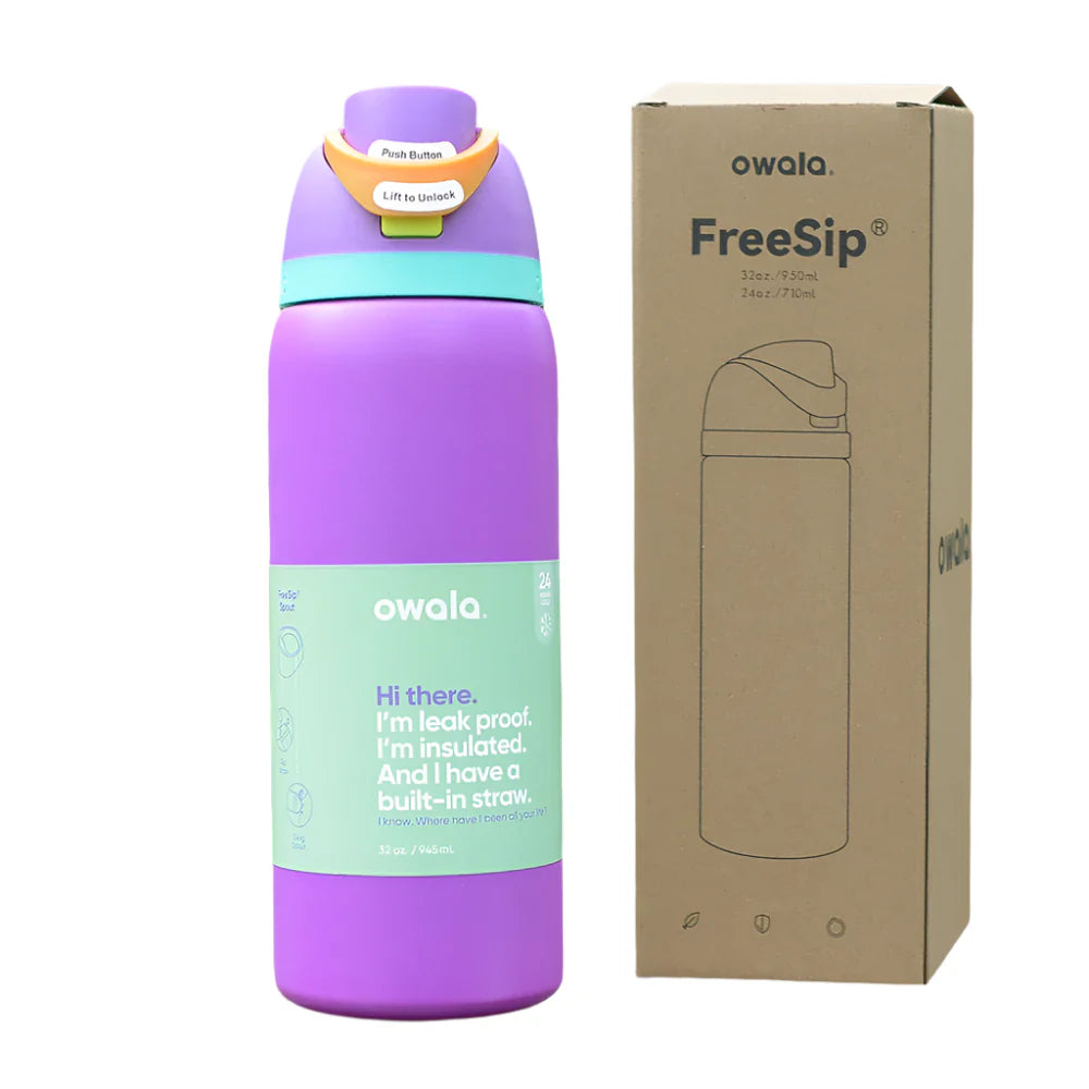 Owala  Insulated Stainless Steel Free Sip Water Bottle - Good Luck