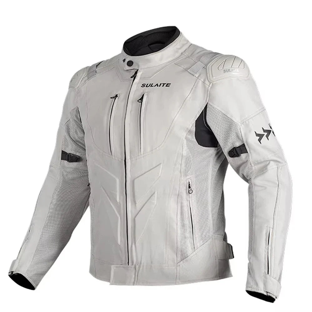 Motorcycle Jacket Pants Lightweight Anti-Fall Set Summer Breathable Mesh For Men Women Urban Bikers Riding Combo Jacket Suit