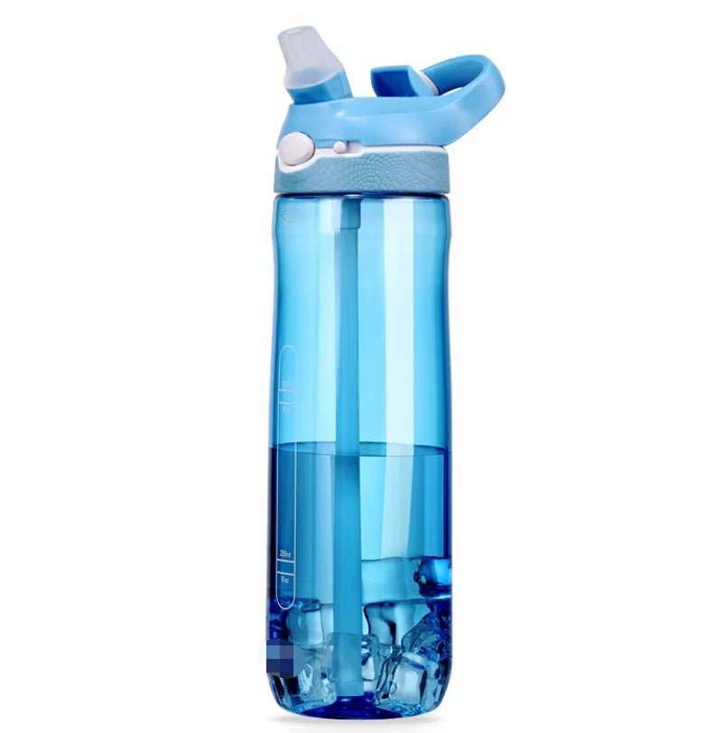 Plastic Water Bottle With Straw