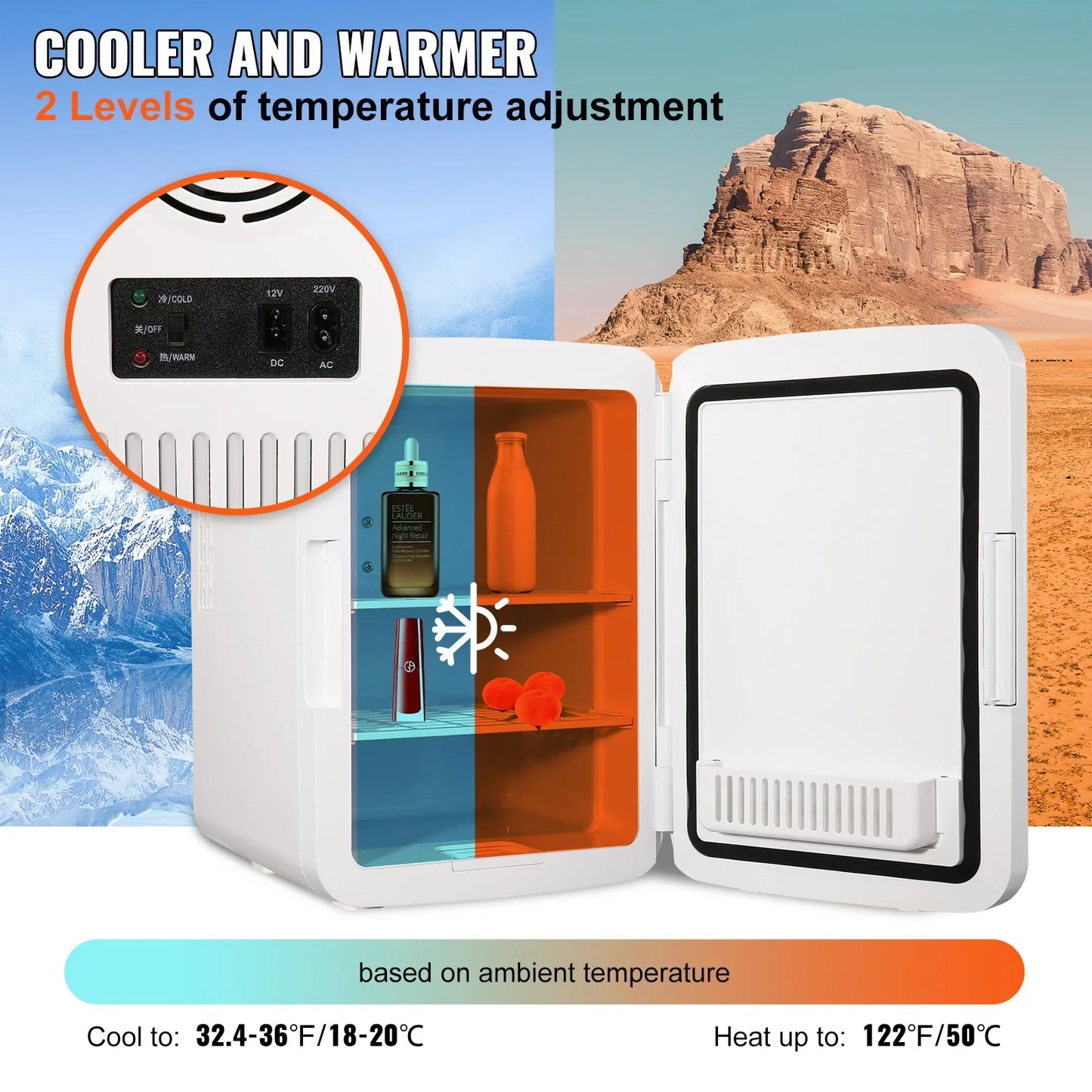 10L VEVOR Mini Refrigerator For Home