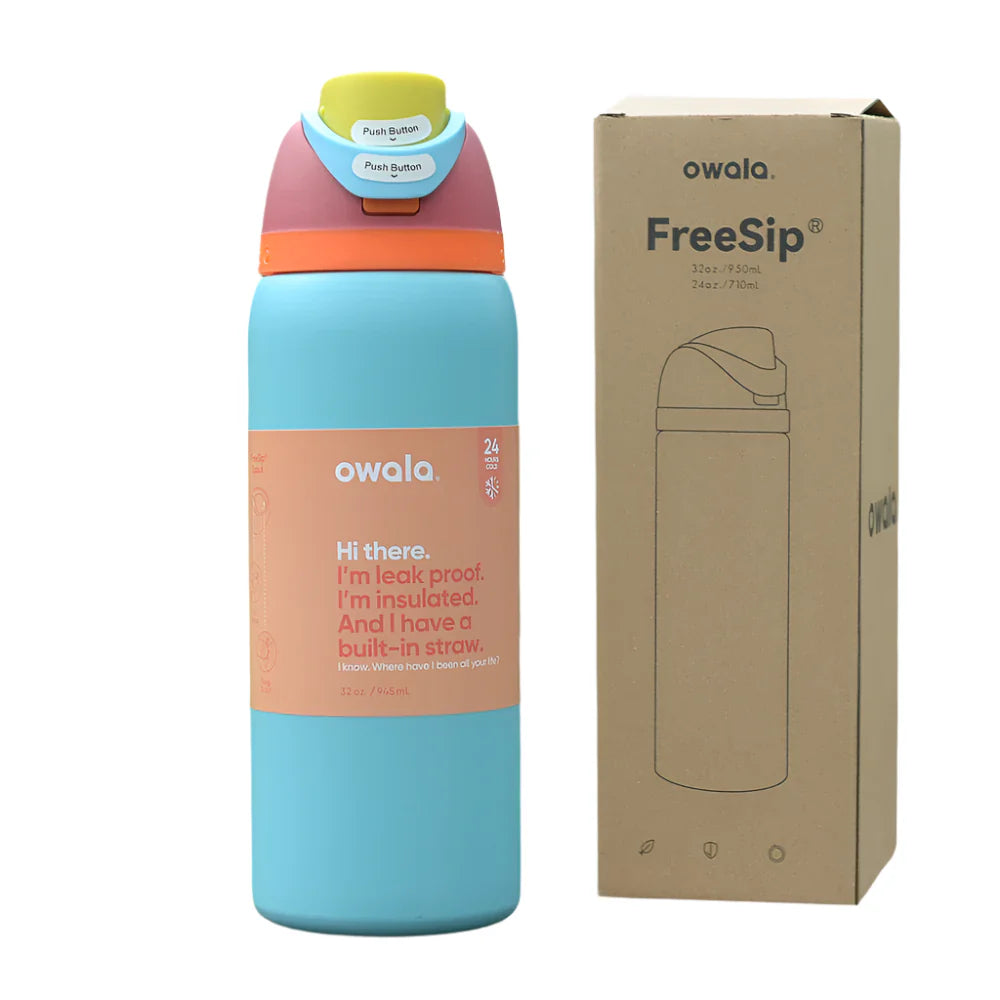 Owala Insulated Stainless Steel Free Sip Water Bottle light green