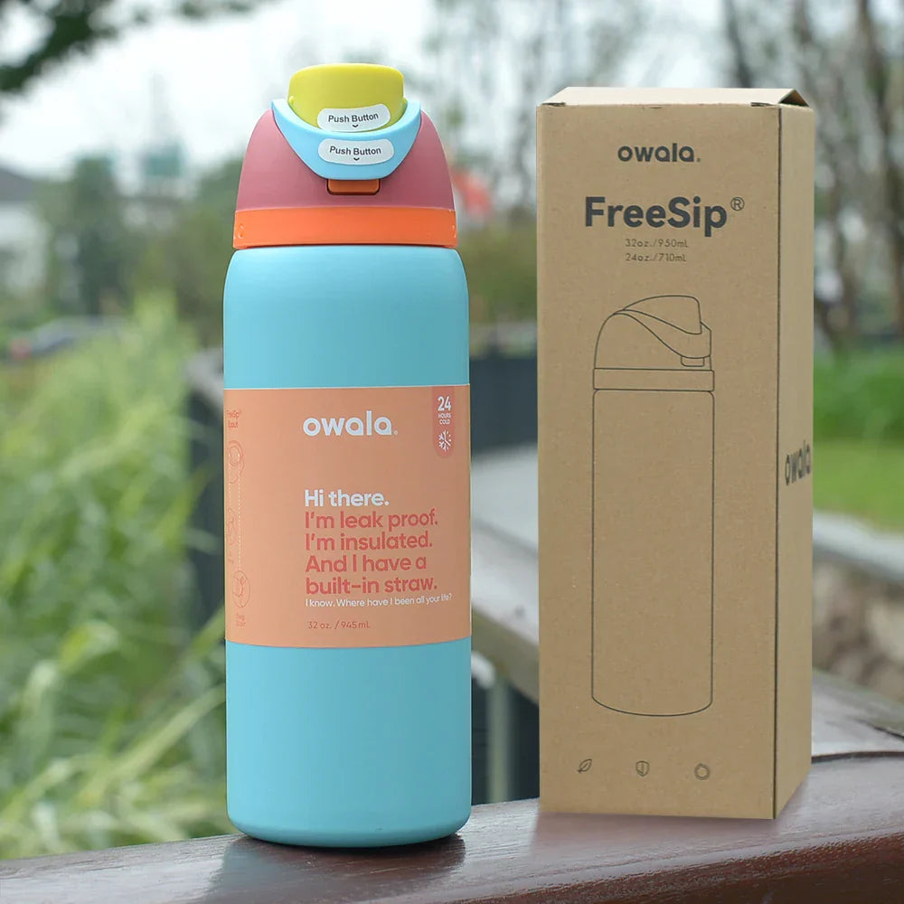 Owala Insulated Stainless Steel Water Bottle with Straw,  24Oz/32 Oz