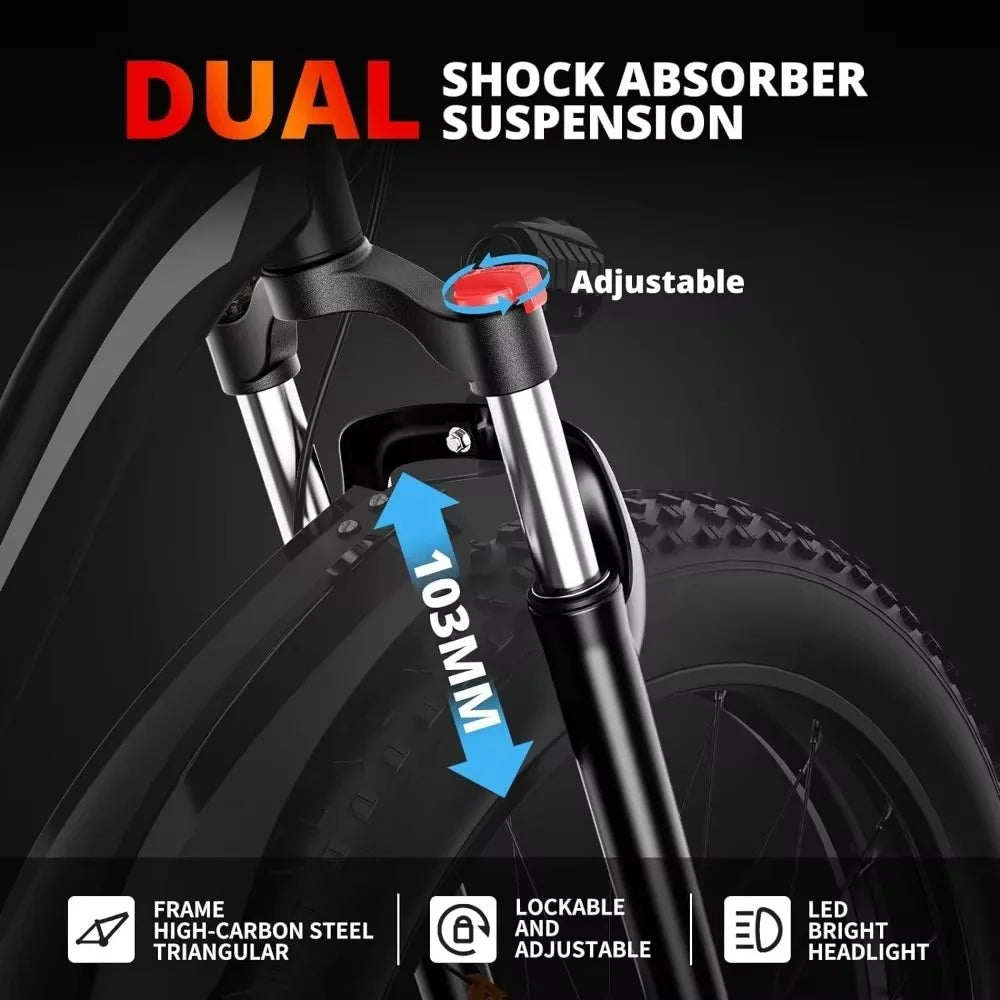 1500W Dual Shock Electric Bike