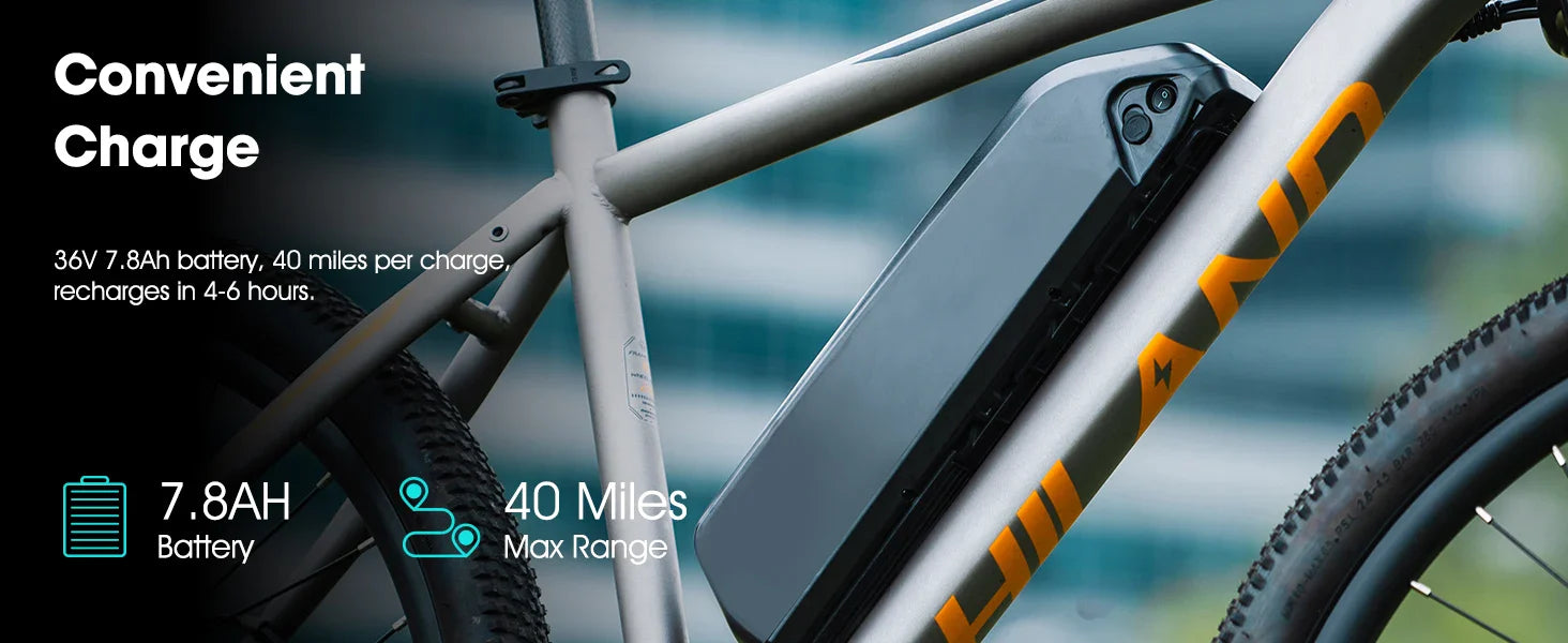 HILAND 500W Electric Mountain Bike – 26”