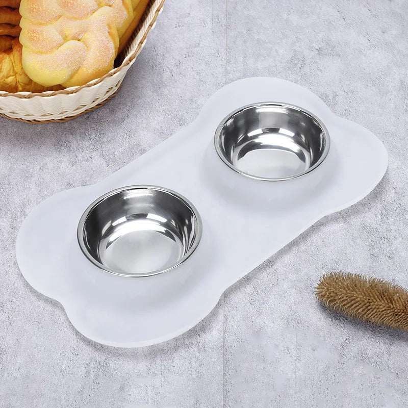 Anti-Slip Double Dog Bowl Set