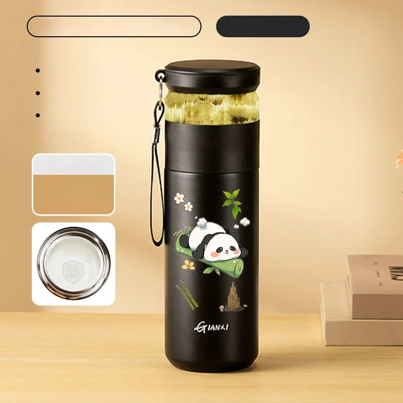 Stainless steel Panda Pattern Water Bottle