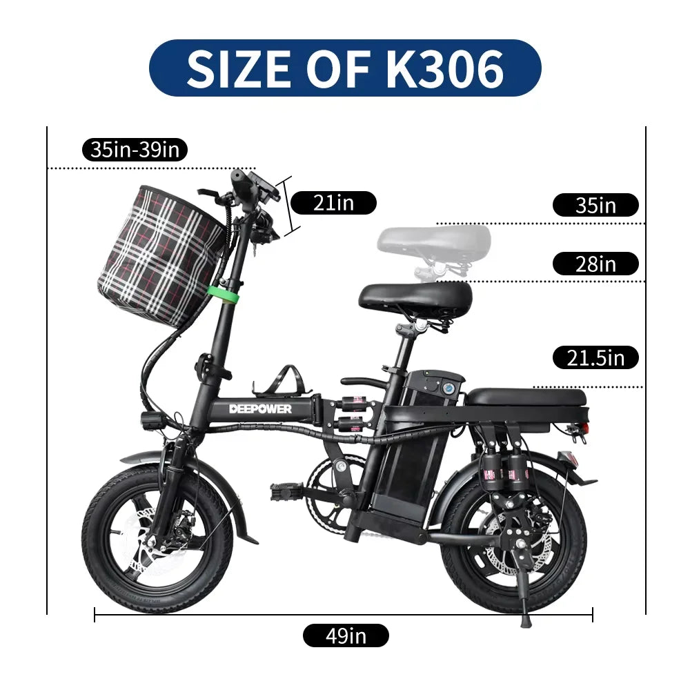 400W 14” Folding Electric Bike – 32KM/H