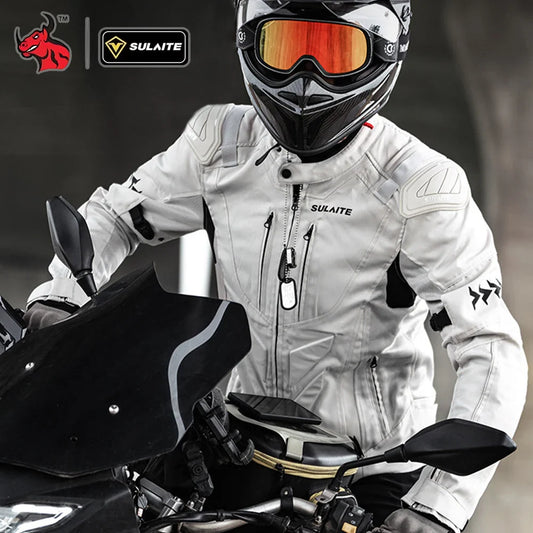 Motorcycle Jacket Pants Lightweight Anti-Fall Set Summer Breathable Mesh For Men Women Urban Bikers Riding Combo Jacket Suit