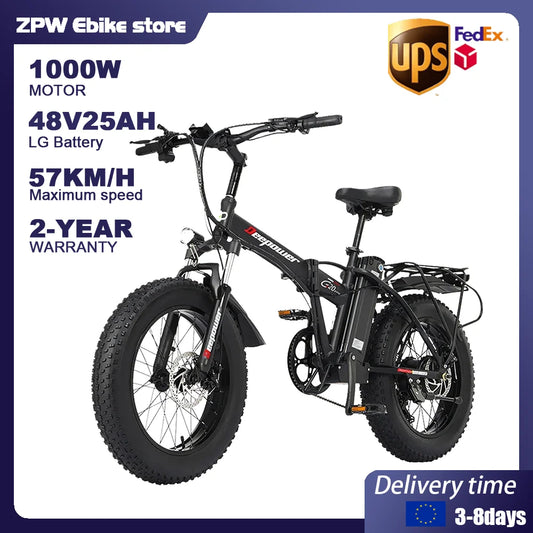 G20Pro 1000W Folding Fat Tire Ebike